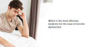 Which is the most effective medicine for the issue of erectile dysfunction